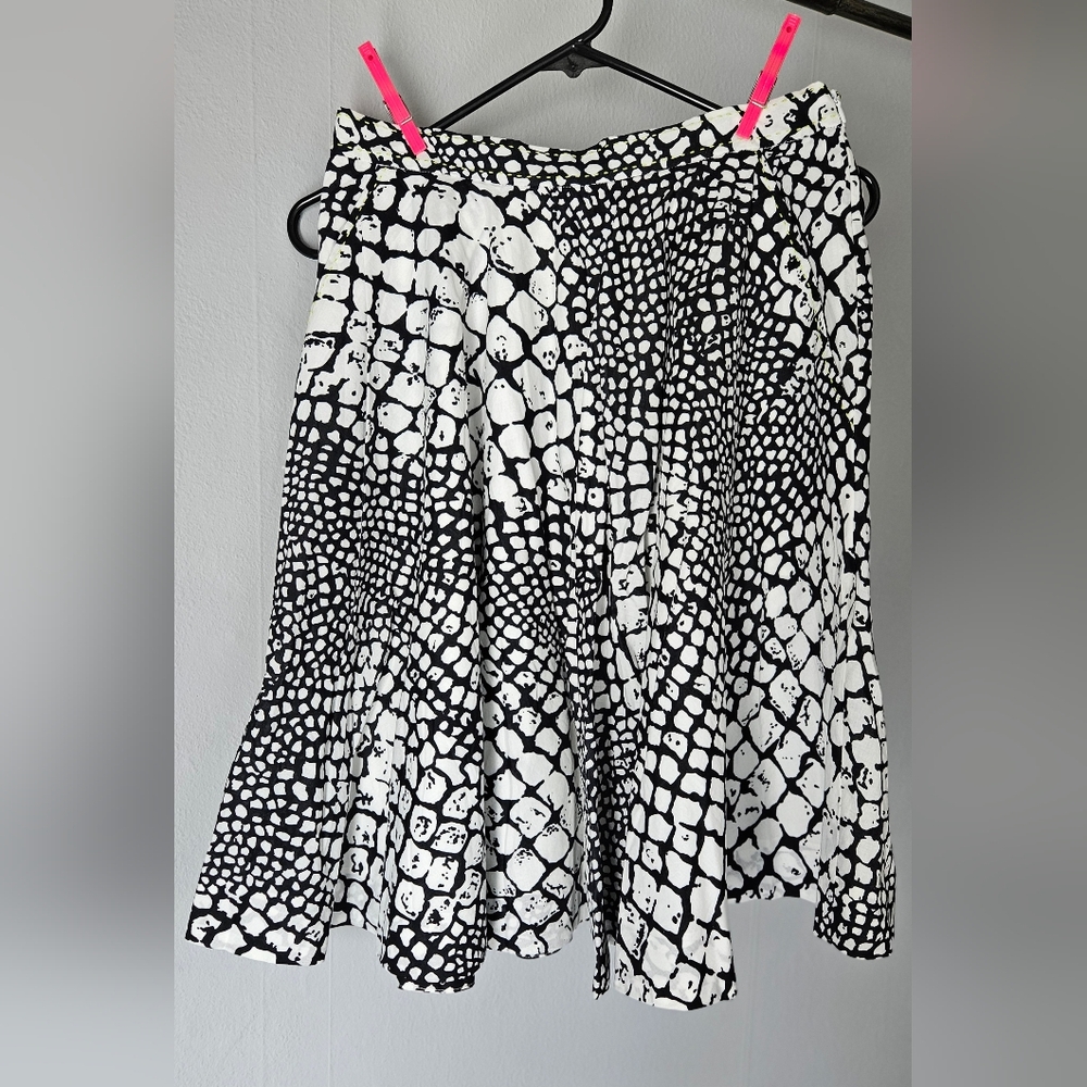 2010s Anthropologie X Edme & Esyllte Black/White Skirt w/ Pockets